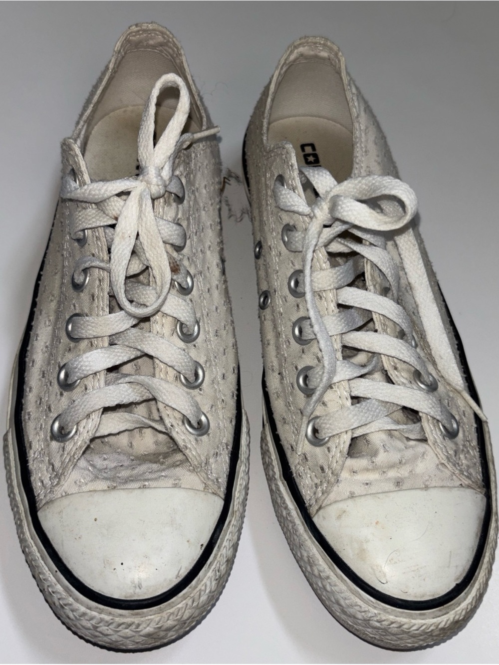 Converse White Low-Top Canvas All Star Sneakers